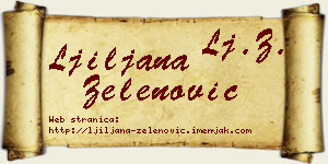 Ljiljana Zelenović vizit kartica